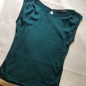 The Limited Dark Green Sleeveless Top